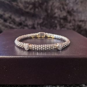 LAGOS 2 Station Twilight Diamond Bracelet Size Med